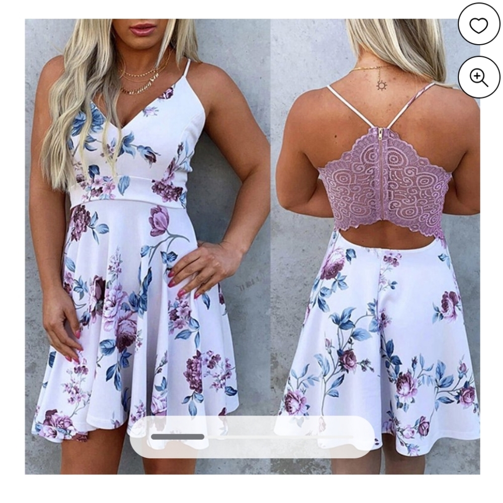 A Line Floral Dress